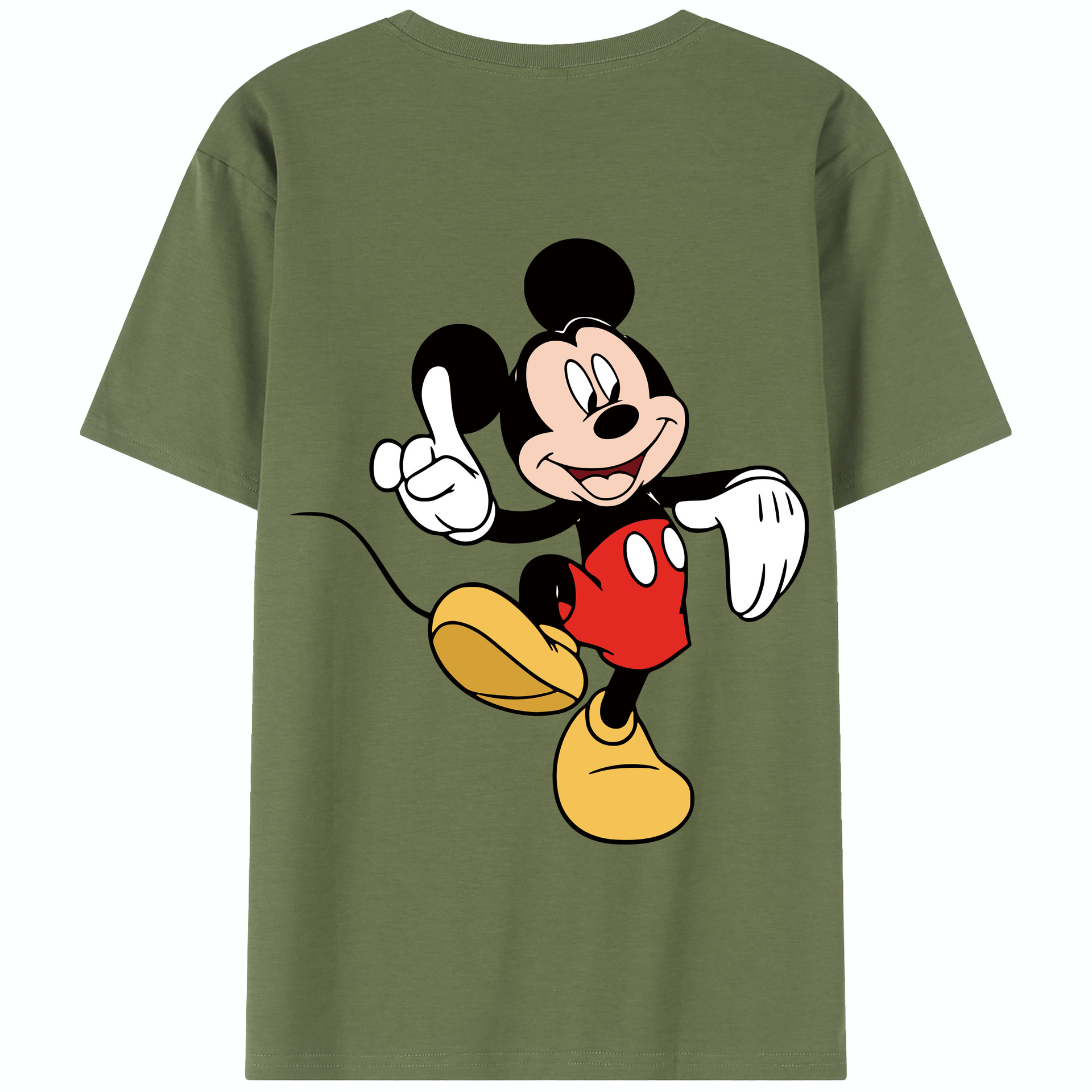 （画像用） ミッキーマウス Mickey Mouse 綿100％半袖Tシャツ（背面プリント）